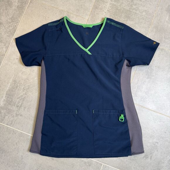 Carhartt Women’s Rugged Flex Scrubs Set Navy Top Small C12510 & Pants C52510 XS - Picture 2 of 13